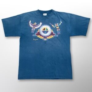 VTG 90s HL Miller Arizona Aztec Southwest Graphic T Shirt XL Single Stitch USA